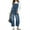 Blue, variant on Women Sleeveless Denim Overall Pants Casual Loose Barrel Leg Jeans Jumpsuit with Pockets