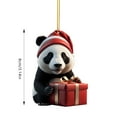2D Christmas Red Panda Pendant Christmas Tree Decoration Red Panda