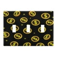 thumbnail image 2 of 2 Gang Light Switch Cover Plate Yellow Dollar Sign Wall Plate Decorate Electrical Outlet Cover Plates 4.56”x4.48”, 2 of 8