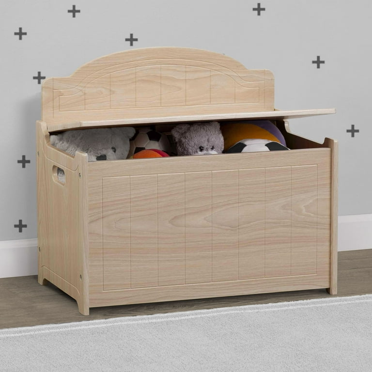 Natural wood 2024 toy box