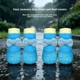 thumbnail image 6 of Dog Cat Bow Decor Shoes, Waterproof Non-Slip Rubber Boots, Protective Outdoor Rain Footwear for Daily Walking Hiking All Seasons Blue XL, 6 of 9