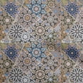 thumbnail image 1 of oneOone Cotton Cambric Gray Fabric Moroccan Mosaic Floral Craft Projects Decor Fabric Printed By The Yard 42 Inch Wide, 1 of 4