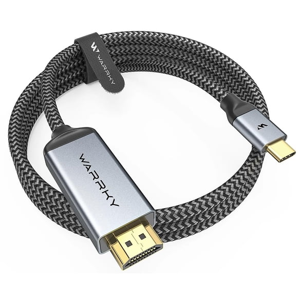 Cable USB C a HDMI Warrky 4K, 3 m, Thunderbolt 3, nuevo iPad MacBook