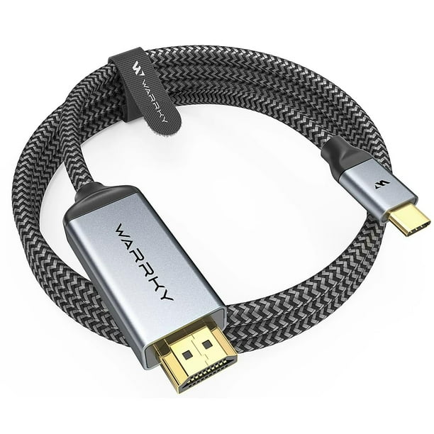 Cable USB C a HDMI Warrky 4K, 3 m, Thunderbolt 3, nuevo iPad MacBook