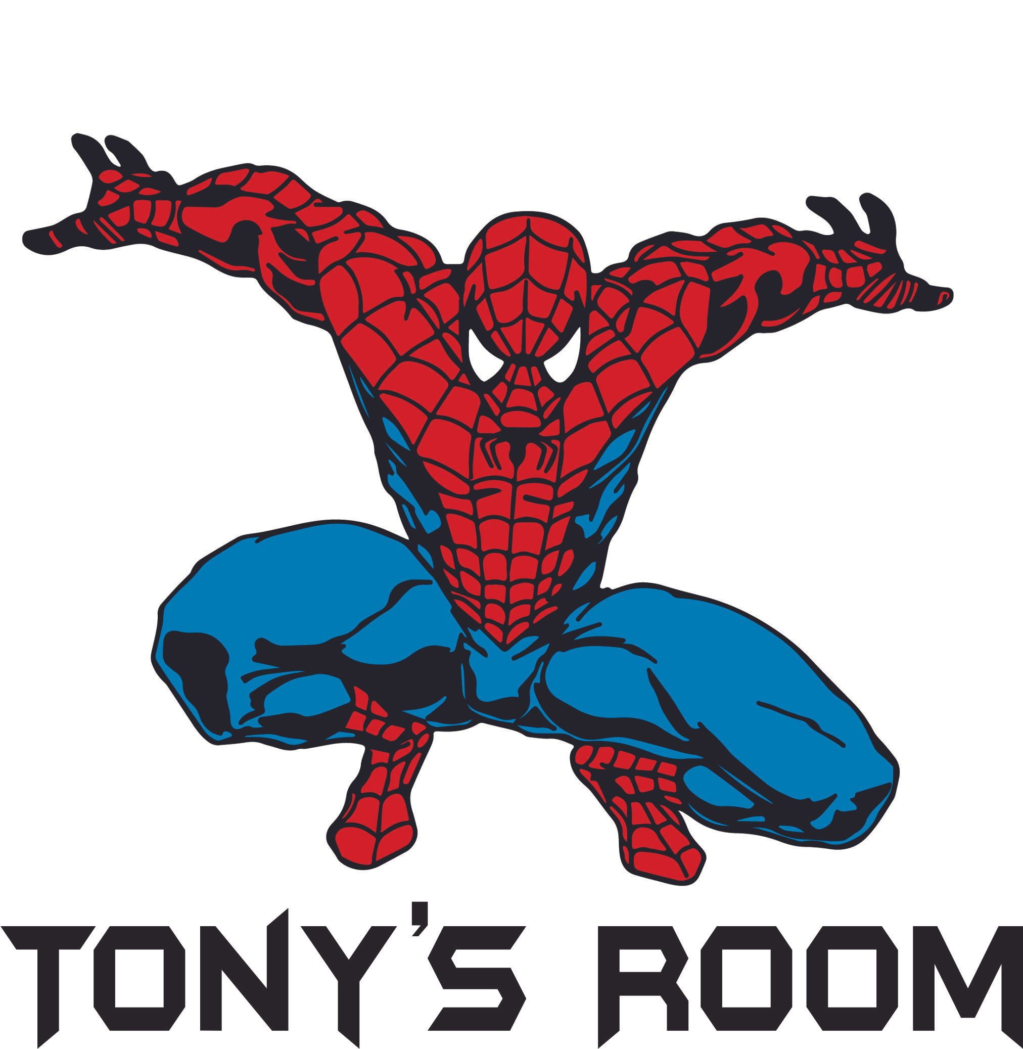 Superhero Spiderman Vinyl Sticker Murals Boys Room Decor - Bed