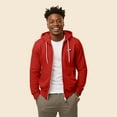 thumbnail image 3 of Dalix Panda Embroidered Zip Hoodie Fleece Long Sleeve Pocket Warm Soft Mens in Red XL X-Large, 3 of 5