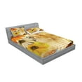 thumbnail image 2 of Ambesonne Floral Fitted Sheet & Pillow Sham Set, Flowers and Poetry Art, Full, Multicolor, 2 of 2