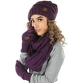thumbnail image 1 of Oversized Slouchy Beanie Infinity Scarf Texting Glove Matching Set, 1 of 3