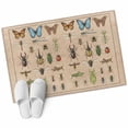 thumbnail image 6 of Animal Biographies Bathroom Rug Washable 2x3 Entryway Rug Non Slip Retro Country Dragonfly Butterflies Brown Front Door Mat Low Pile Indoor Doormat Throw Floor Carpet for Kitchen Bedroom Entrance, 6 of 8