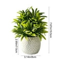 thumbnail image 3 of Gallickan Small Artificial Potted Plant, Lavender Decorative Grass in White Pot, Mini Fake Plant Arrangement for Desk Shelf Tabletop Decor, B, 3 of 6