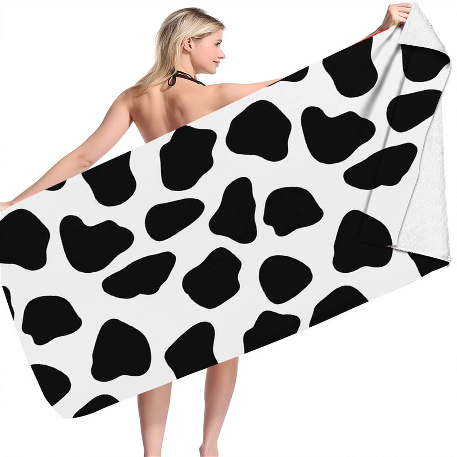 Black and white print towels deals