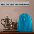thumbnail image 5 of 6 Pcs Silver Storage Bags 18 x 18 Inch Anti Tarnish Storage Bag Fabric Cloth Bags for Silver Jewelry Silverware Protection Flatware Silver Plate Tarnish(Blue), 5 of 5