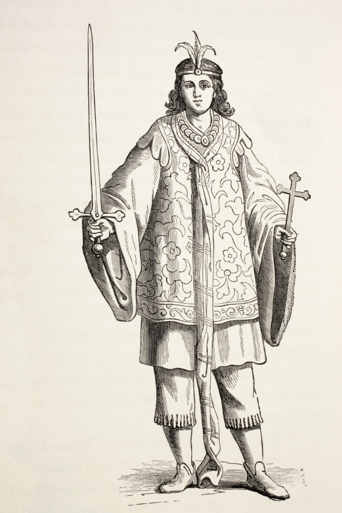 The Page Of Prester John Prester John Was Also Known As Presbyter Johannes From Military And Religious Life In The Middle Ages By Paul Lacroix Published London Circa 1880 Canvas Art - Ken Welsh Desig