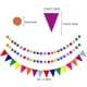 thumbnail image 5 of Adornos para fiestas, abanicos de papel multicolores, flores con bolas, guirnaldas con lunares y banderines, etc., 5 of 7