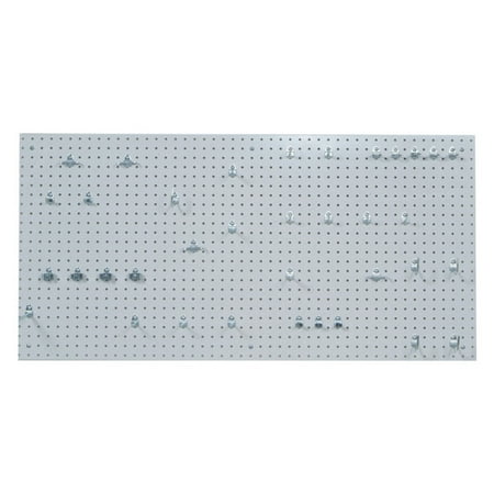 Locking Pegboard Hook - 24 In. W x 48 In. H x 1/4 In. D White Polypropylene Pegboards with 36 pc. Locking Hook Assortment
