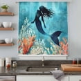 thumbnail image 5 of Ocean Fish Sheer Curtains 108 Inches Extra Long, Coastal Sea Coral Seabed Light Filering Curtains, Privacy Drapes Simi Floor to Veiling Curtain for Living Room Bedroom Large Window Treatment, 5 of 9