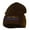 Brown, variant on Eight Days of Hanukkah Embroidered Short Beanie - White OSFM
