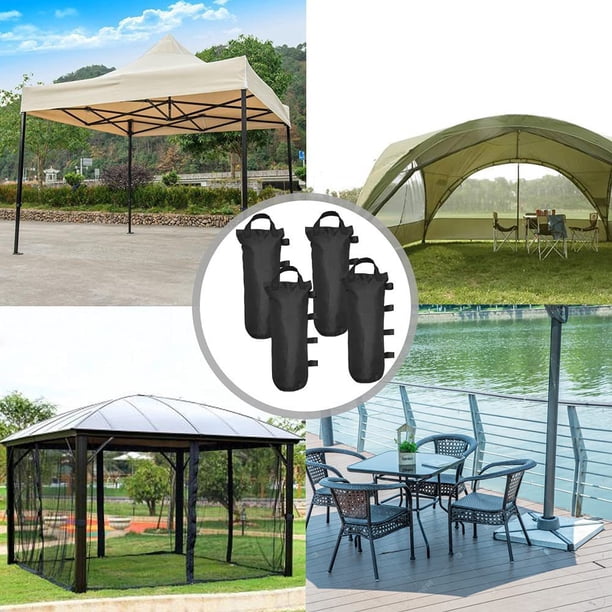 4 Uds. Bolsa de arena para tienda de campaña al aire libre, dosel, pesas, bolsa de arena Oxford, fijación a prueba de viento, bolsa de arena, carpas, mallas, accesorios sin relleno