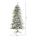 thumbnail image 3 of Nearly Natural 6' Prelit Flocked Fir Artificial Christmas Tree, 3 of 7