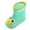 A43-Mint Green, variant on Waterproof Non-Slip Lightweight Rubber Rain Boots With Easy-On Handles For Toddler Boys And Girls Blue