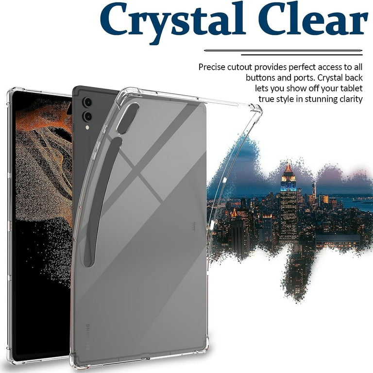 Decase for Samsung Galaxy Tab S9 Ultra Clear Tablet Case, Soft TPU