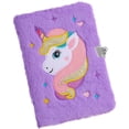 thumbnail image 4 of Libreta de notas con tapa de peluche, libreta de unicornio, libreta A5 con candado, libreta decorativa, libreta para niños, 4 of 4
