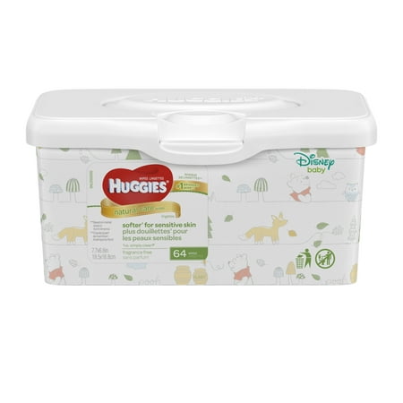 Huggies Natural Care Baby Wipes, Unscented Tub (64 count ...