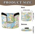 thumbnail image 2 of Haosy Cartoon Flower Rainbow Golf Mallet Putter Cover Strong Magnetic Leather Golf Club Headcover Closure, 2 of 7
