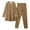 Khaki, variant on WOYY Toddler Girls Outfits Solid Casual Long Sleeve T-Shirt Dress Pants Set, Sizes 3-4T