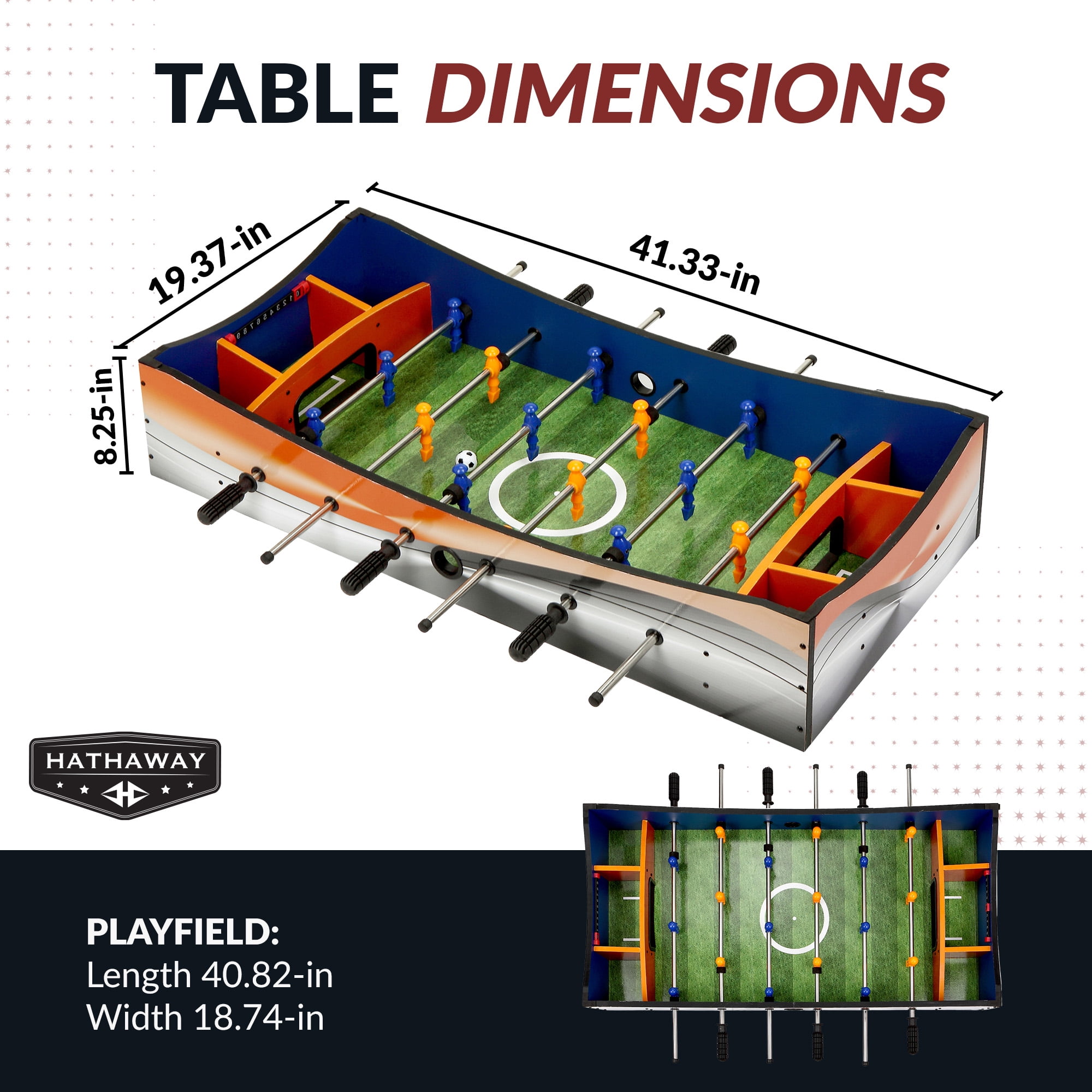 Hathaway Revolver 4-in-1 Multi-Game Table, 40-in