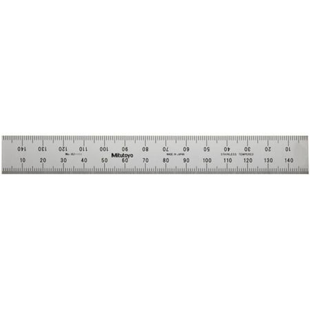 Series 182 Steel Rulers, 150 mm, Wide, Stainless Steel, Metric, Rigid