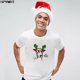 thumbnail image 3 of Camiseta para hombre Kawaii Harajuku, camiseta a la moda, camisetas bonitas de renos de Santa Claus, ropa de dibujos animados para mujer, camiseta de Feliz Navidad para hombre, 3 of 4