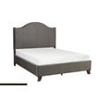 thumbnail image 7 of Full Size Gray Velvet Bed Frame - Modern Traditional Bedroom Furniture, Nailhead Trim, Solid Wood, 59.5"W x 82"L x 62"H, Panel Bed, 7 of 7