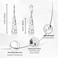 thumbnail image 2 of Pendientes ALEXCRAFT de plata de ley con barra larga para mujer, 2 of 7