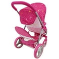 thumbnail image 3 of 509: Garden Twin Doll Stroller - Kids Pretend Play, Front Swivel Wheels, Perfect Stroller For Twin or Siblings Dolls, Ages 3+, 3 of 5