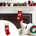 thumbnail image 4 of Knitted Christmas Stocking Gift Bag Decoration Home Scene Decoration Wool Elks Candy Bag, 4 of 5
