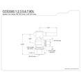 thumbnail image 2 of Kingston Brass CC53306DL 5/8-Inch O.D. Comp x 3/8-Inch O.D. Comp Quarter-Turn Angle Shut-Off Valve in Polished Nickel, 2 of 5