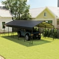 thumbnail image 7 of 13 x 26.5 FT Metal Carport for 2 Cars, Heavy-Duty Steel Car Canopy with Scratch-Proof Film & Kit, Outdoor Metal Garage Shelter for Cars, Trucks, Boats, RV, 7 of 7