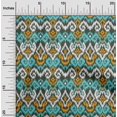 thumbnail image 1 of oneOone Cotton Flex Fabric Diamond & Swirl Ikat Decor Fabric Printed BTY 40 Inch Wide, 1 of 4