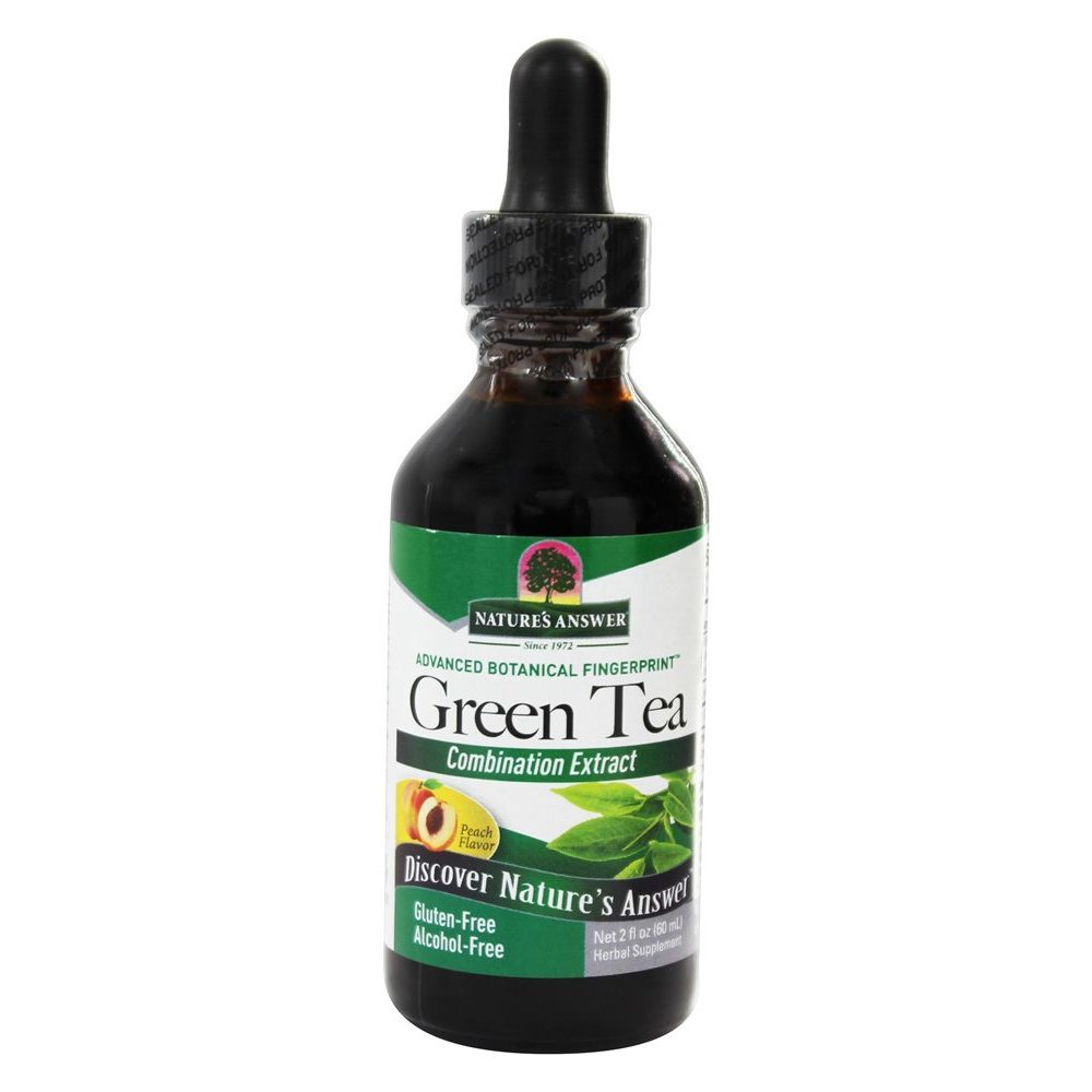 Nature's Answer Super Green Tea AlcoholFree Extract Peach 2 oz