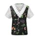 thumbnail image 5 of ICHUANYI ClearanceWomen Fashion Summer Sexy Fold Printed Regular Women Short Sleeves V Neck Button Top(Multicolor, S) ICHUANYI WER20232080506769, 5 of 5