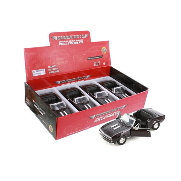 1967 Chevy Camaro SS Convertible, Burgundy - Showcasts 77301D - 1/24 Scale Diecast Model Toy Car