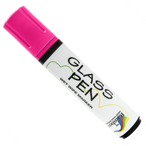 glass Pen Window Marker: Liquid chalk Markers for glass, car Marker or Mirror Pen with Washable Paint - car Windows, Mirror, Storefront Windows, Parade & Party, Holiday (Pink, Jumbo Tip)
