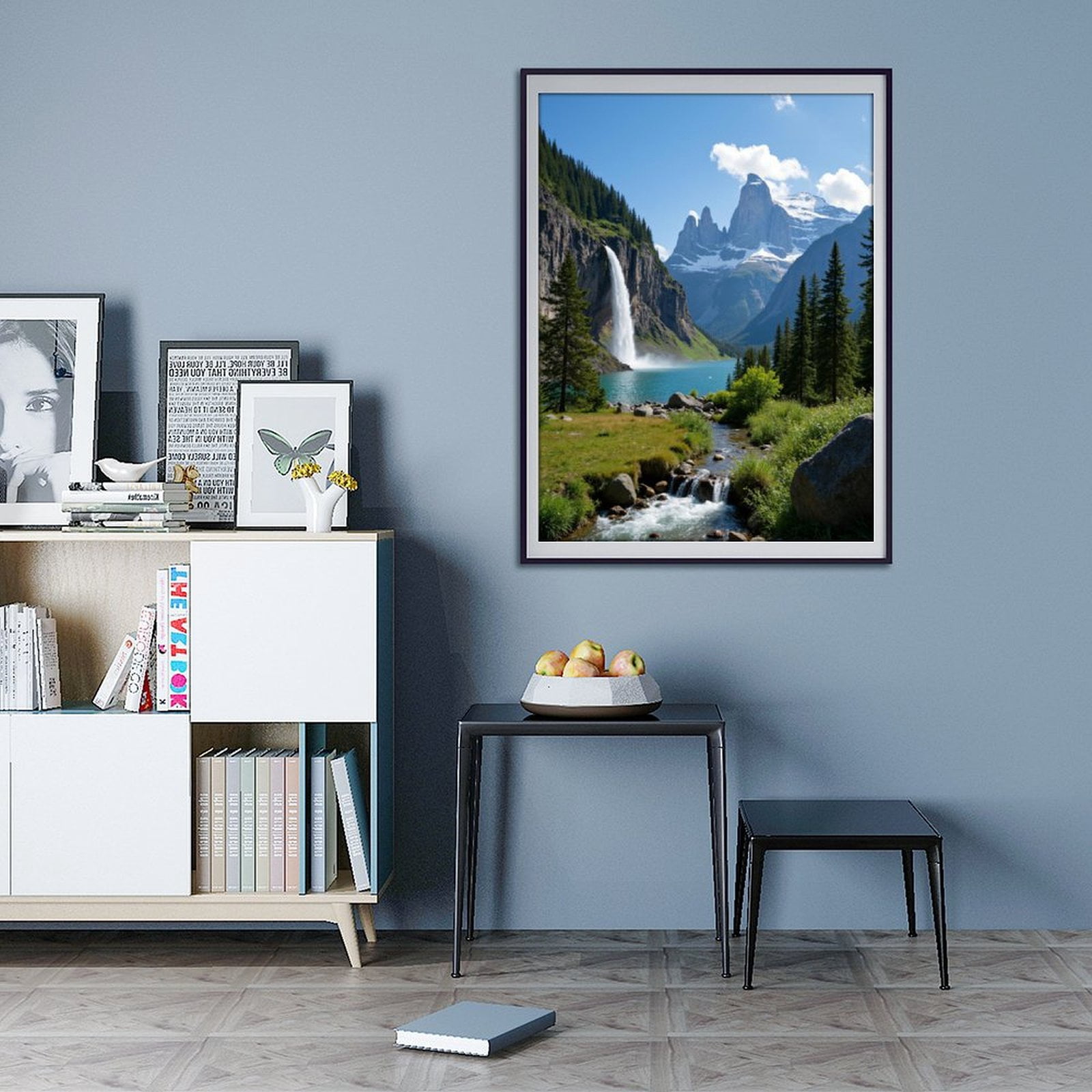 Diamond Art Kit for Adults, Majestic Waterfall Mountain Landscape Diamond Painting for Adults Beginners, DIY Diamond Art Painting Kits, 5D Diamond Painting Crafts for Home Decor 12x16 Frameless