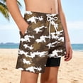 thumbnail image 4 of ATOGUTA Swim Shorts for Boys with Liner Bathing Suits Summer Quick Dry Swimwear Swim Trunks Size 5T-14, Brown, 4 of 6