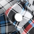 thumbnail image 6 of ALLLIST Blue Mens Shorts Short Straight-Leg Plaid Mid Cotton and Linen Cargo Button with Pockets Elastic Reg and Big and Tall Sizes, 6 of 9