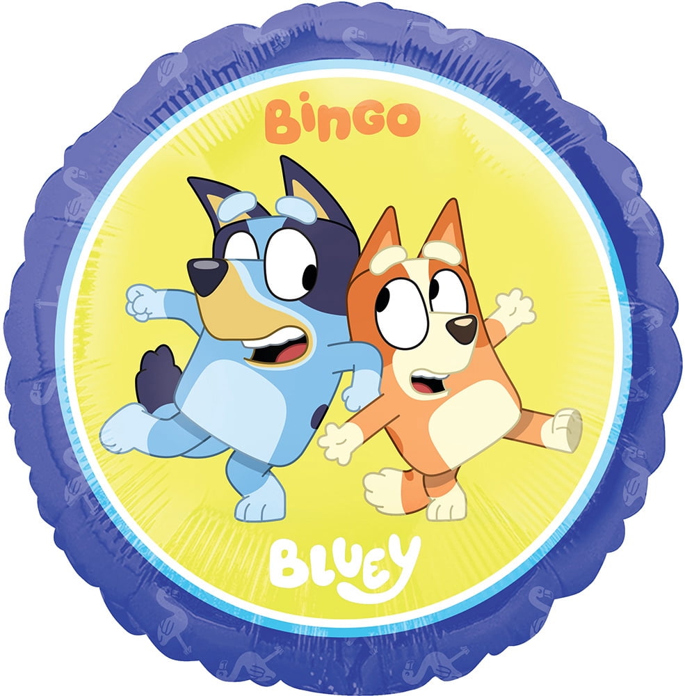 Anagram Giant 49" Bluey and Chilli Airloonz Birthday Party Supplies Air-Filled Foil Balloon Bouquet Decorations