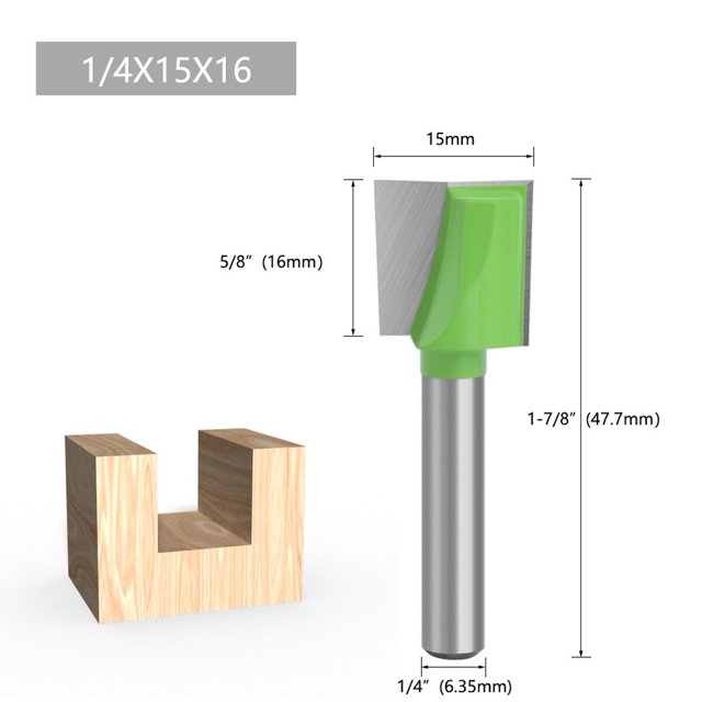 Lefu Cleaning Bottom Router Bit 6.35mm Shank Milling Cutter Engraving Woodworking
