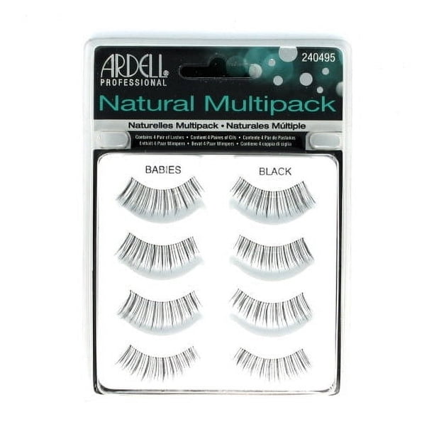 Ardell Pestañas Postizas, Natural Babies Black x 4 pares