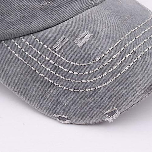 Ponytail Cap Distressed American Flag Ponytail Hat For Women  display picture 1